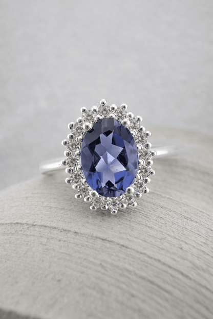Anillo Iolita natural - Mateu Joyeros
