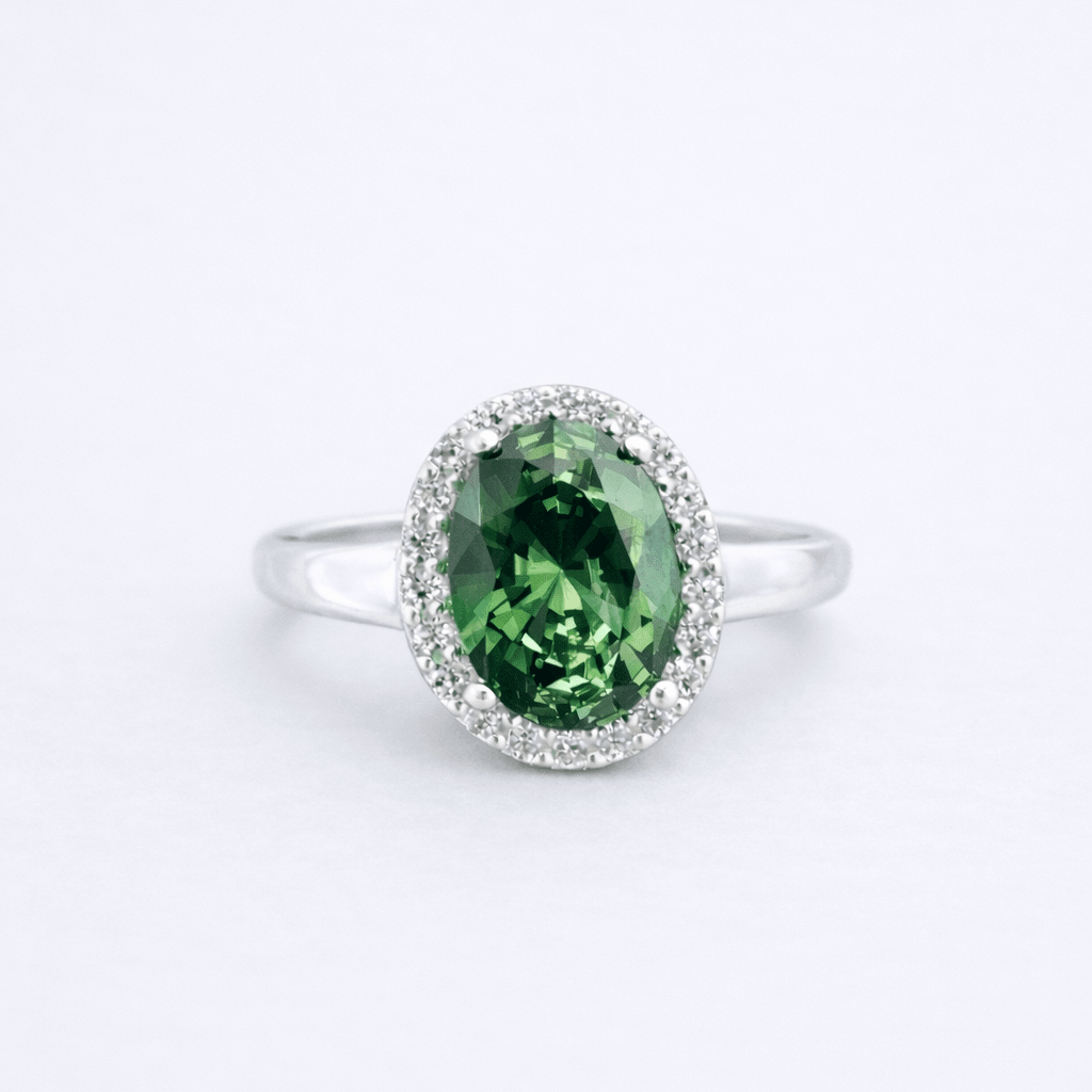 Anillo oval green - Mateu Joyeros