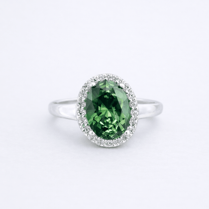 Anillo oval green - Mateu Joyeros
