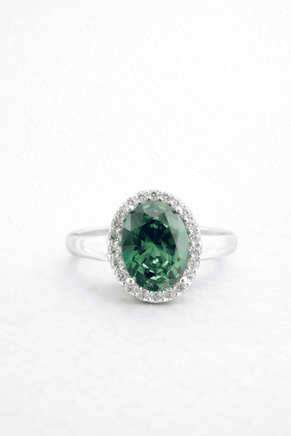 Anillo oval green - Mateu Joyeros