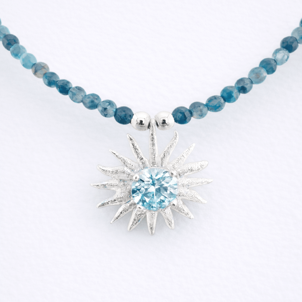 Colgante sol azul - Mateu Joyeros