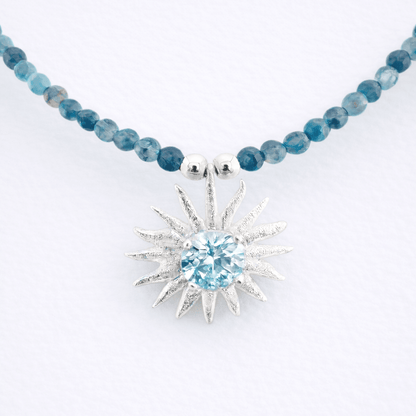 Colgante sol azul - Mateu Joyeros