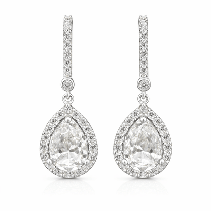 Pendientes topacio blanco - Mateu Joyeros