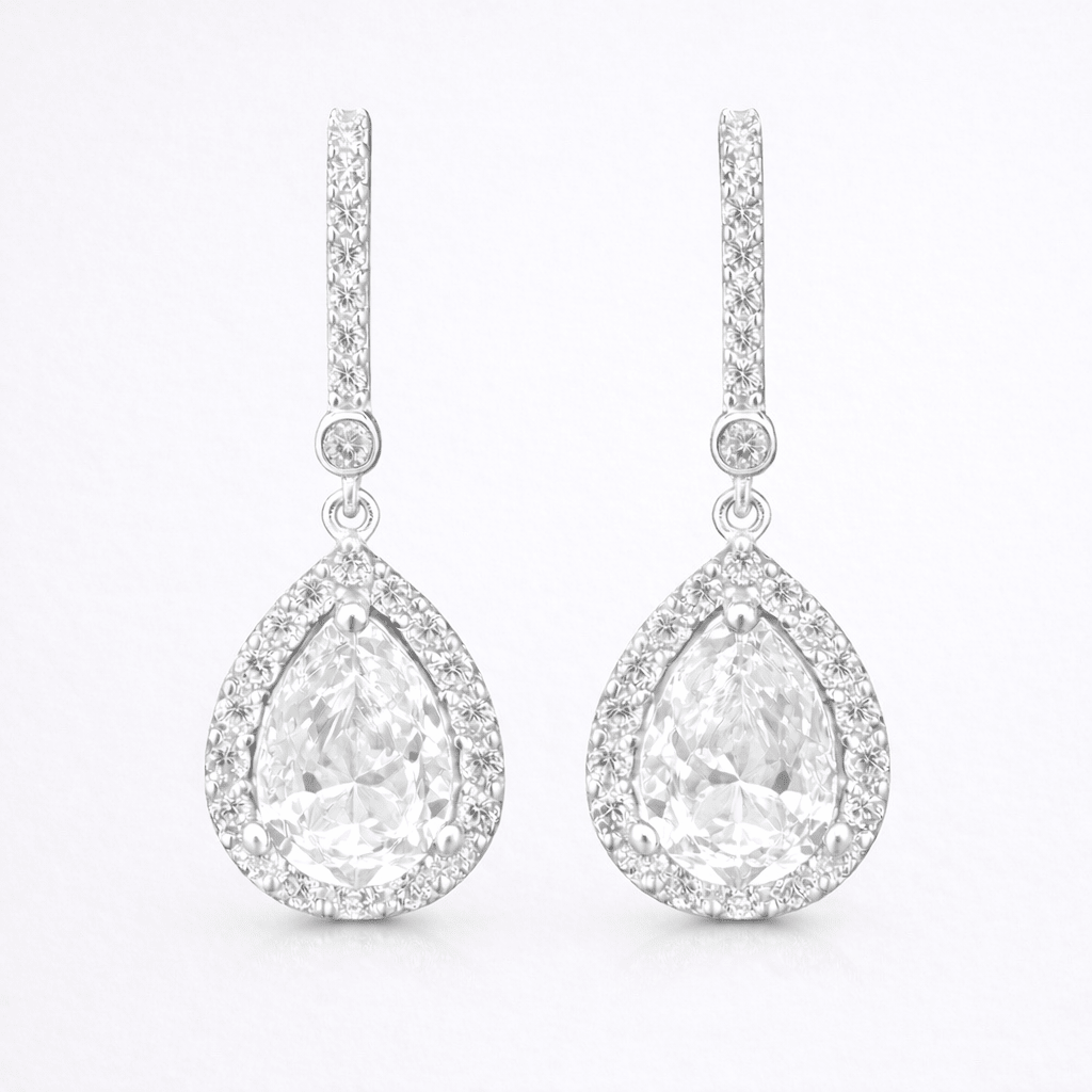 Pendientes topacio blanco - Mateu Joyeros