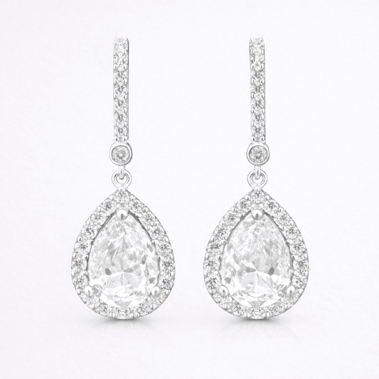 Pendientes topacio blanco - Mateu Joyeros