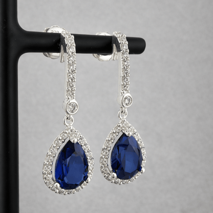 Pendientes zafiro - Mateu Joyeros