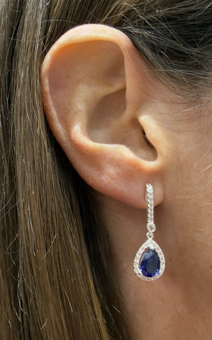 Pendientes zafiro - Mateu Joyeros